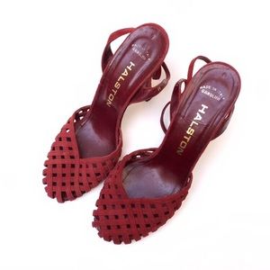 Vintage 70’s Iconic Halston Suede Heels